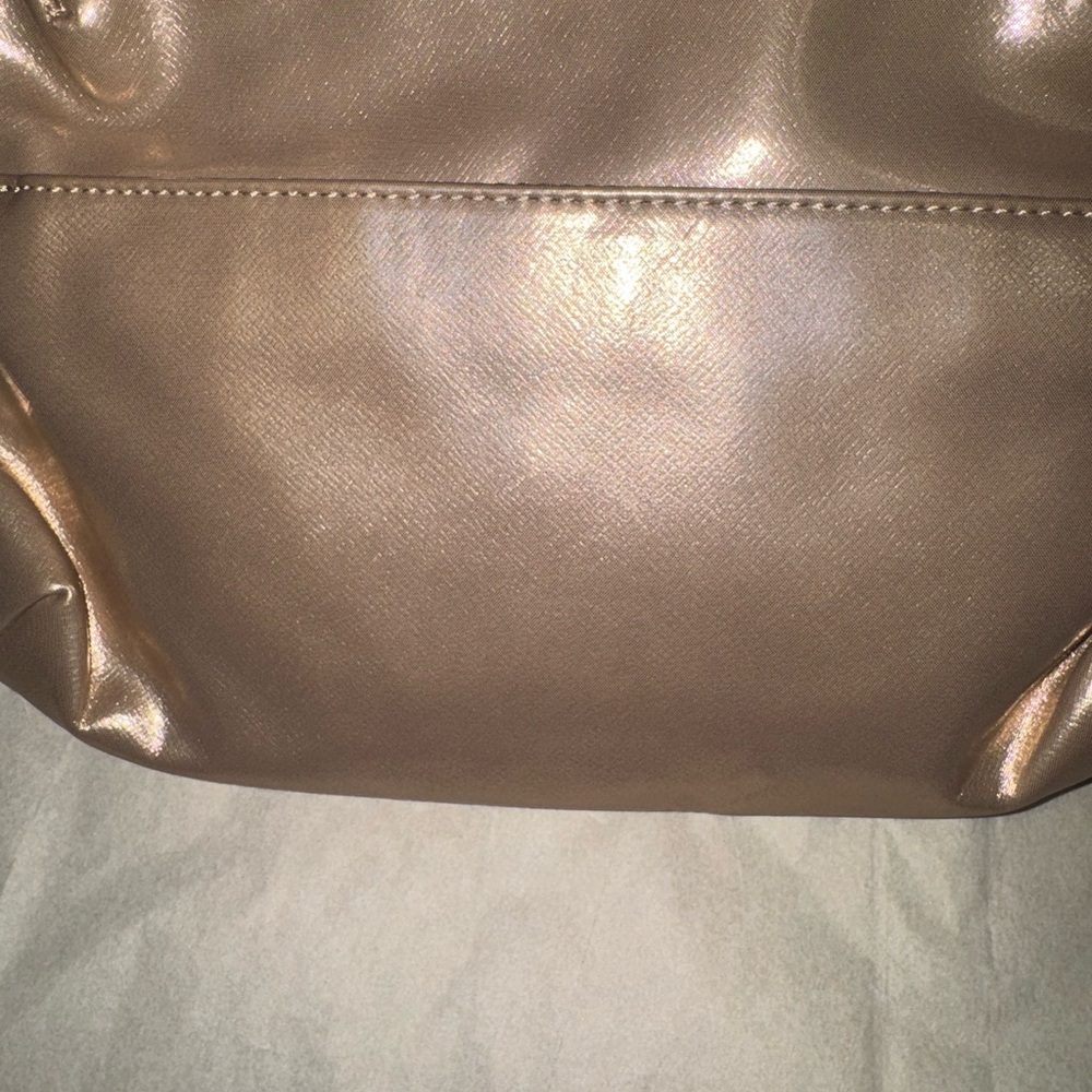 Versace Parfums Metallic Gold Cosmetic Bag Makeup Pouch Travel Case - Picture 7 of 11